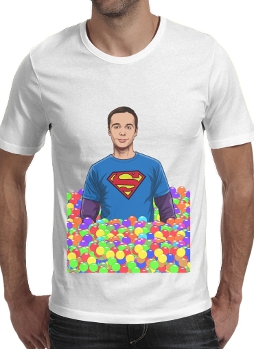  Big Bang Theory: Dr Sheldon Cooper para Manga curta T-shirt homem em torno do pescoço