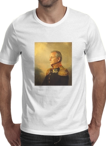  Bill Murray General Military para Manga curta T-shirt homem em torno do pescoço