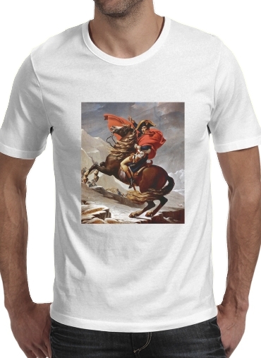  Bonaparte Napoleon para Manga curta T-shirt homem em torno do pescoço