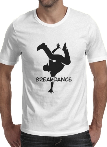  Break Dance para Manga curta T-shirt homem em torno do pescoço