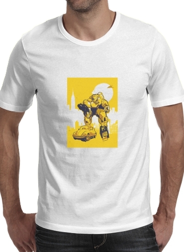  bumblebee The beetle para Manga curta T-shirt homem em torno do pescoço