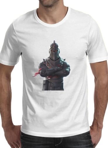  Chevalier Noir Fortnite para Manga curta T-shirt homem em torno do pescoço
