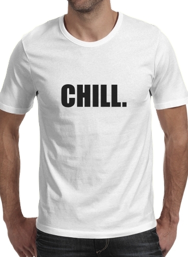 black- Chill para Manga curta T-shirt homem em torno do pescoço