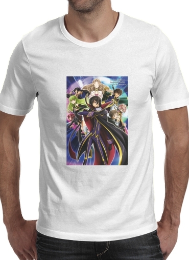  Code Geass para Manga curta T-shirt homem em torno do pescoço