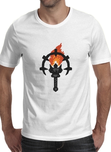  Darkest Dungeon Torch para Manga curta T-shirt homem em torno do pescoço