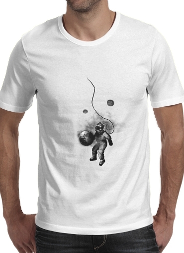  Deep Sea Space Diver para Manga curta T-shirt homem em torno do pescoço