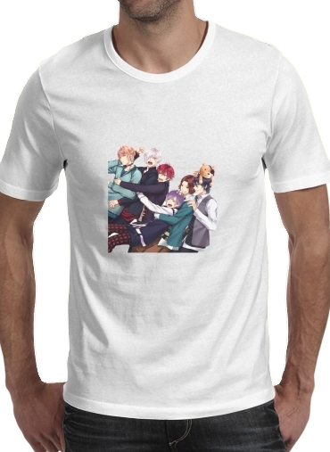  Diabolik Lovers para Manga curta T-shirt homem em torno do pescoço