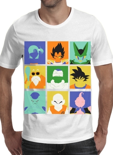  Dragon pop para Manga curta T-shirt homem em torno do pescoço