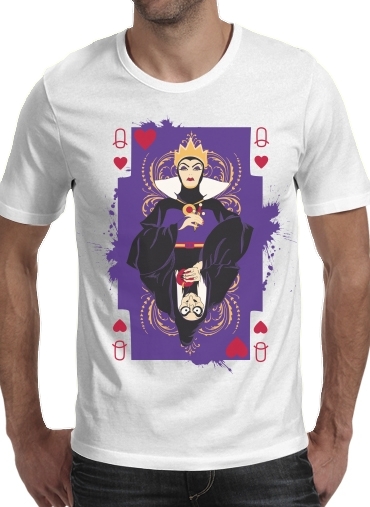  Evil card para Manga curta T-shirt homem em torno do pescoço