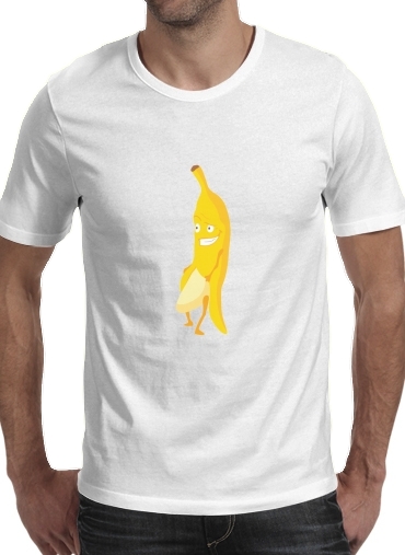 Exhibitionist Banana para Manga curta T-shirt homem em torno do pescoço