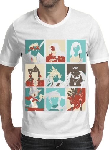  Final pop para Manga curta T-shirt homem em torno do pescoço