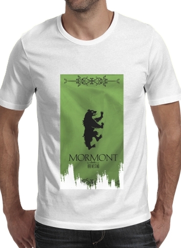  Flag House Mormont para Manga curta T-shirt homem em torno do pescoço