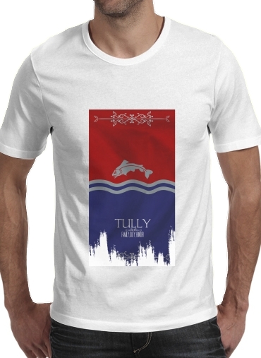  Flag House Tully para Manga curta T-shirt homem em torno do pescoço