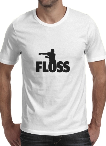  Floss Dance Football Celebration Fortnite para Manga curta T-shirt homem em torno do pescoço