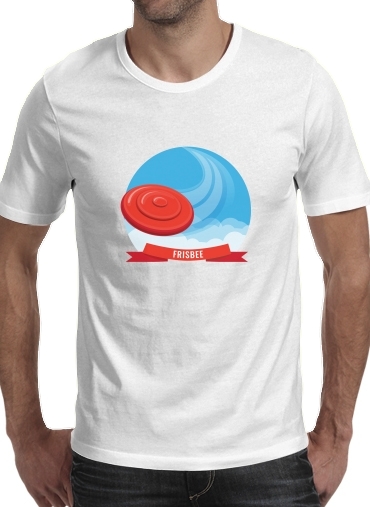  Frisbee Activity para Manga curta T-shirt homem em torno do pescoço