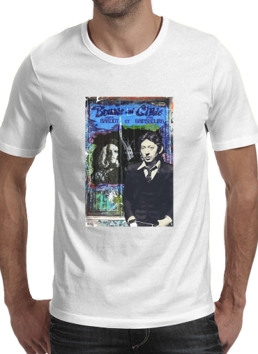  Gainsbourg Smoke para Manga curta T-shirt homem em torno do pescoço