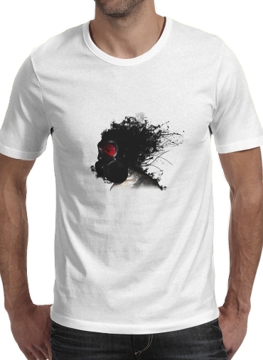  Ghost Warrior para Manga curta T-shirt homem em torno do pescoço