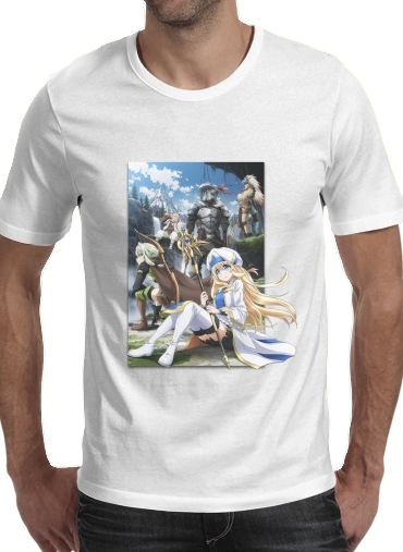  Goblin Slayer para Manga curta T-shirt homem em torno do pescoço