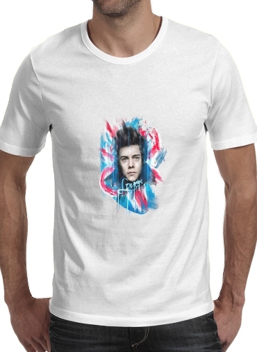 Harry Painting para Manga curta T-shirt homem em torno do pescoço
