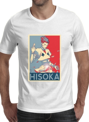  Hisoka Propangada para Manga curta T-shirt homem em torno do pescoço
