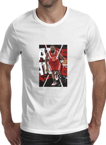 black- James Harden Basketball Legend para Manga curta T-shirt homem em torno do pescoço