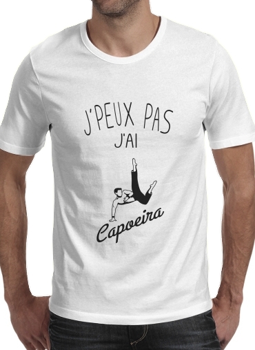  Je peux pas jai Capoeira para Manga curta T-shirt homem em torno do pescoço