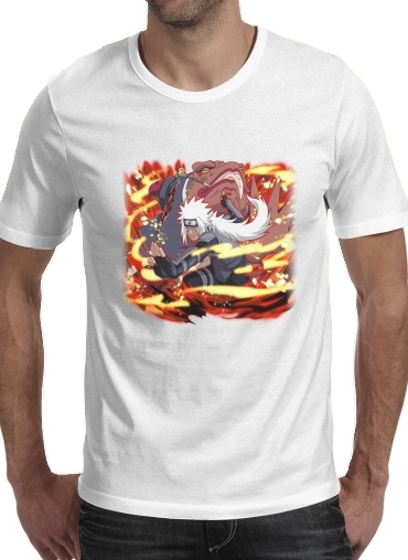  Jiraya evolution Fan Art para Manga curta T-shirt homem em torno do pescoço