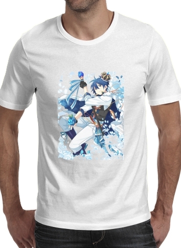  Kaito Hunter x Hunter para Manga curta T-shirt homem em torno do pescoço