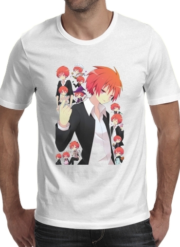  karma akabane para Manga curta T-shirt homem em torno do pescoço