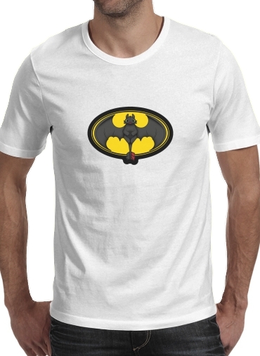  Krokmou x Batman para Manga curta T-shirt homem em torno do pescoço