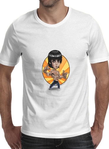  Lee para Manga curta T-shirt homem em torno do pescoço