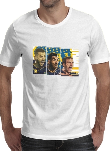 Libertadores Trio Bostero para Manga curta T-shirt homem em torno do pescoço