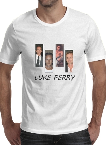 Luke Perry Hommage para Manga curta T-shirt homem em torno do pescoço