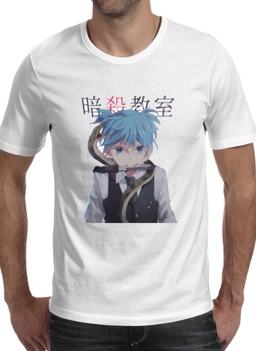  Nagisa shiota fan art snake para Manga curta T-shirt homem em torno do pescoço