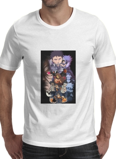  Obito Evolution para Manga curta T-shirt homem em torno do pescoço