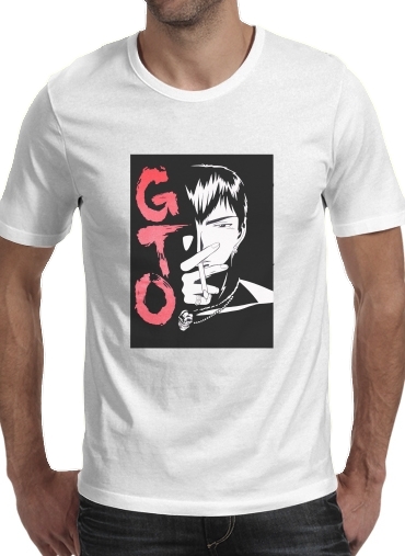  Onizuka GTO Great Teacher para Manga curta T-shirt homem em torno do pescoço