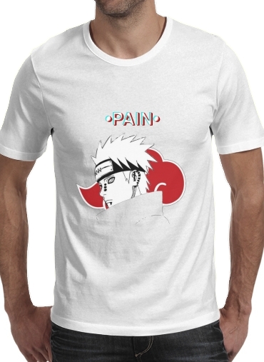  Pain The Ninja para Manga curta T-shirt homem em torno do pescoço