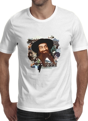  Rabbi Jacob para Manga curta T-shirt homem em torno do pescoço