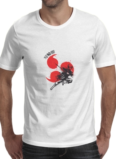  RedSun : Sharingan para Manga curta T-shirt homem em torno do pescoço