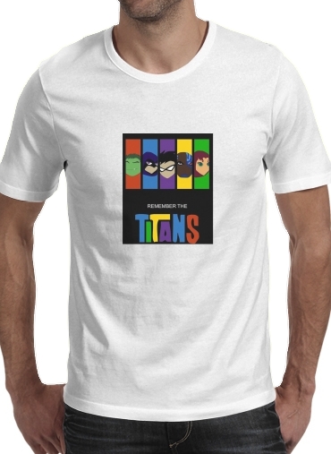  Remember The Titans para Manga curta T-shirt homem em torno do pescoço