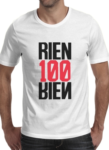  Rien 100 Rien para Manga curta T-shirt homem em torno do pescoço