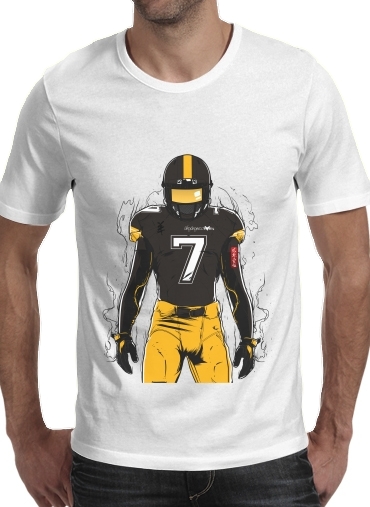  SB L Pittsburgh para Manga curta T-shirt homem em torno do pescoço