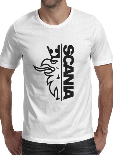  Scania Griffin para Manga curta T-shirt homem em torno do pescoço