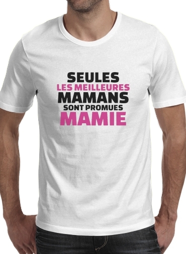  Seules les meilleures mamans sont promues mamie para Manga curta T-shirt homem em torno do pescoço