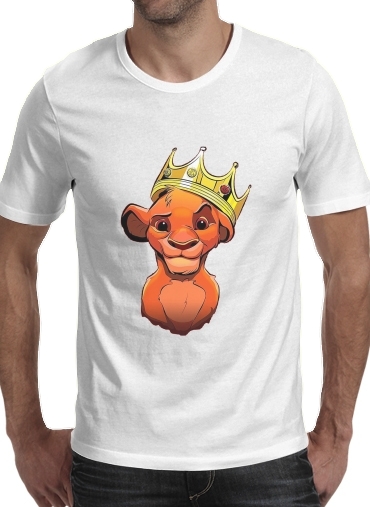  Simba Lion King Notorious BIG para Manga curta T-shirt homem em torno do pescoço