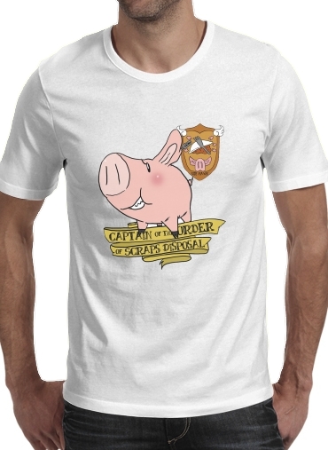  Sir Hawk Javali ou porco para Manga curta T-shirt homem em torno do pescoço