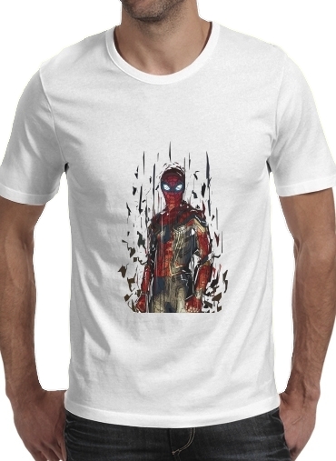  Spiderman Poly para Manga curta T-shirt homem em torno do pescoço