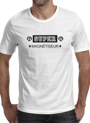  Super magnetiseur para Manga curta T-shirt homem em torno do pescoço