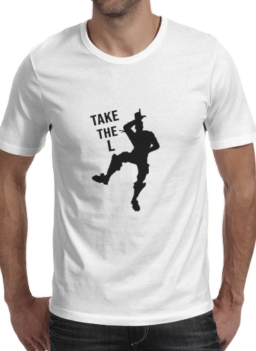 Take The L Fortnite Celebration Griezmann para Manga curta T-shirt homem em torno do pescoço