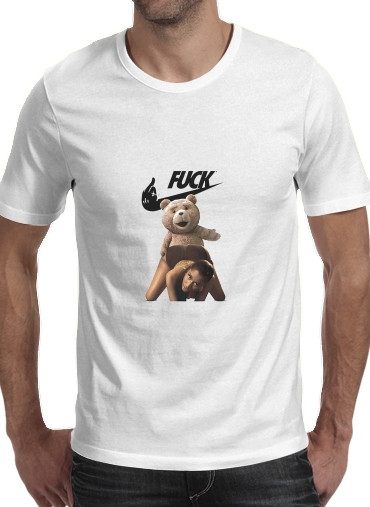  Ted Feat Minaj para Manga curta T-shirt homem em torno do pescoço